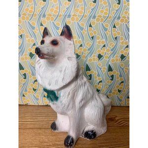 Vintage Collie Chalkware Carnival Prize 1940s dog breed pet border collie